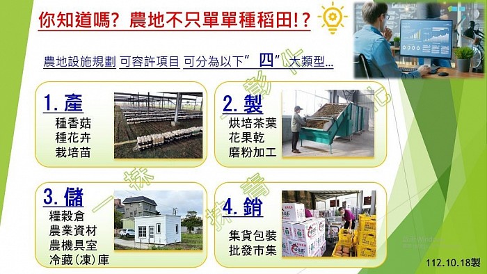 農業設施申請項目